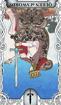 ソードのクイーン(剣の女王)の逆位置